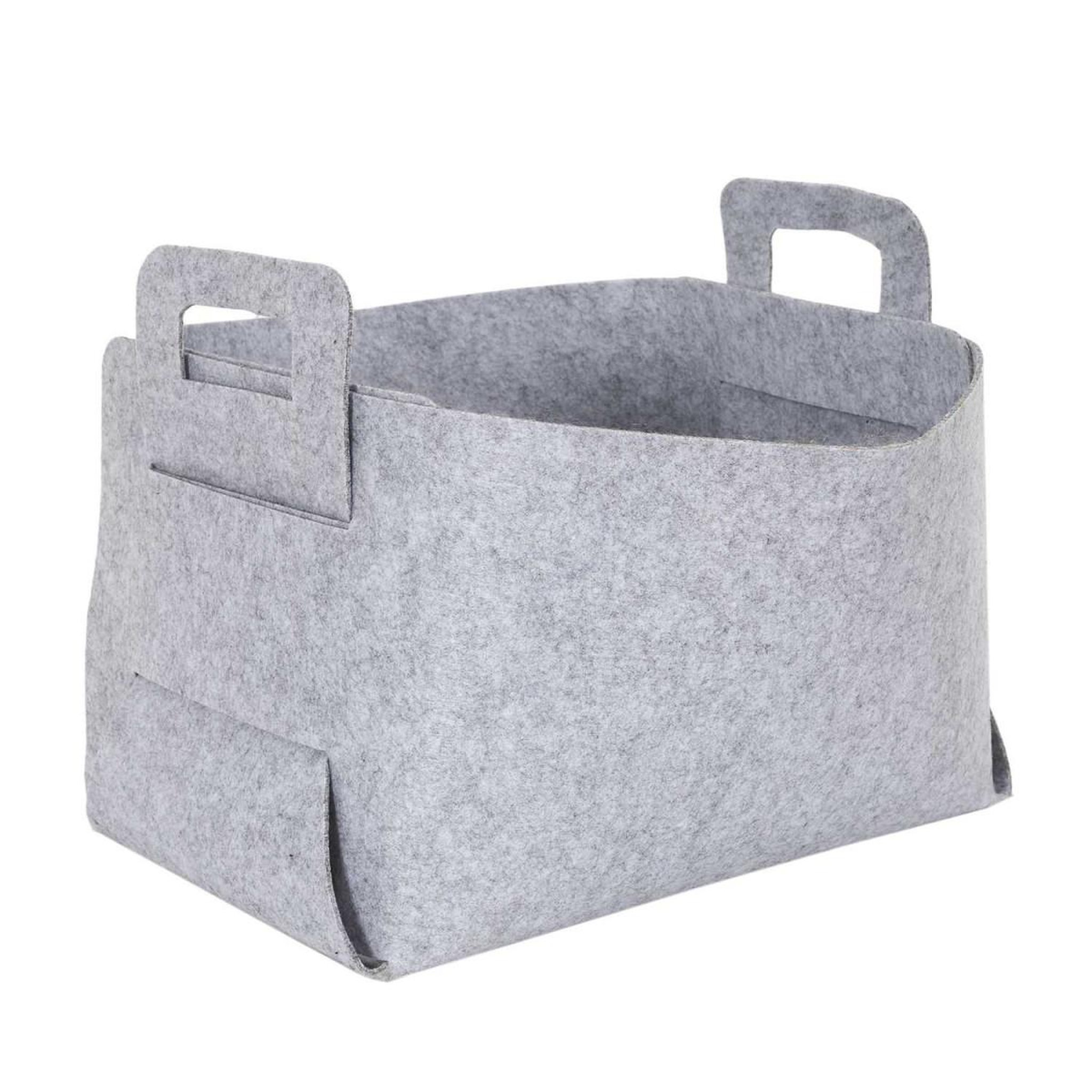 Voir la diapositive 6 : The Home Deco Factory Lot de 3 boîtes de rangement  feutrine  49cm gris