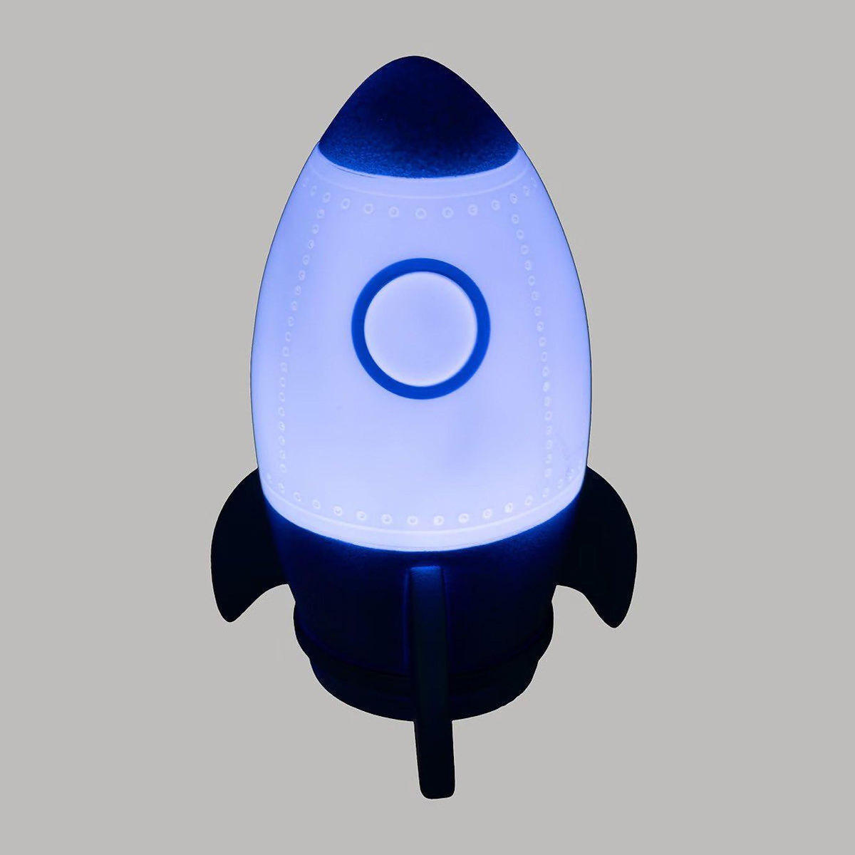 Atmosphera Kids Veilleuse Enfant Fusée  Espace  14cm Blanc