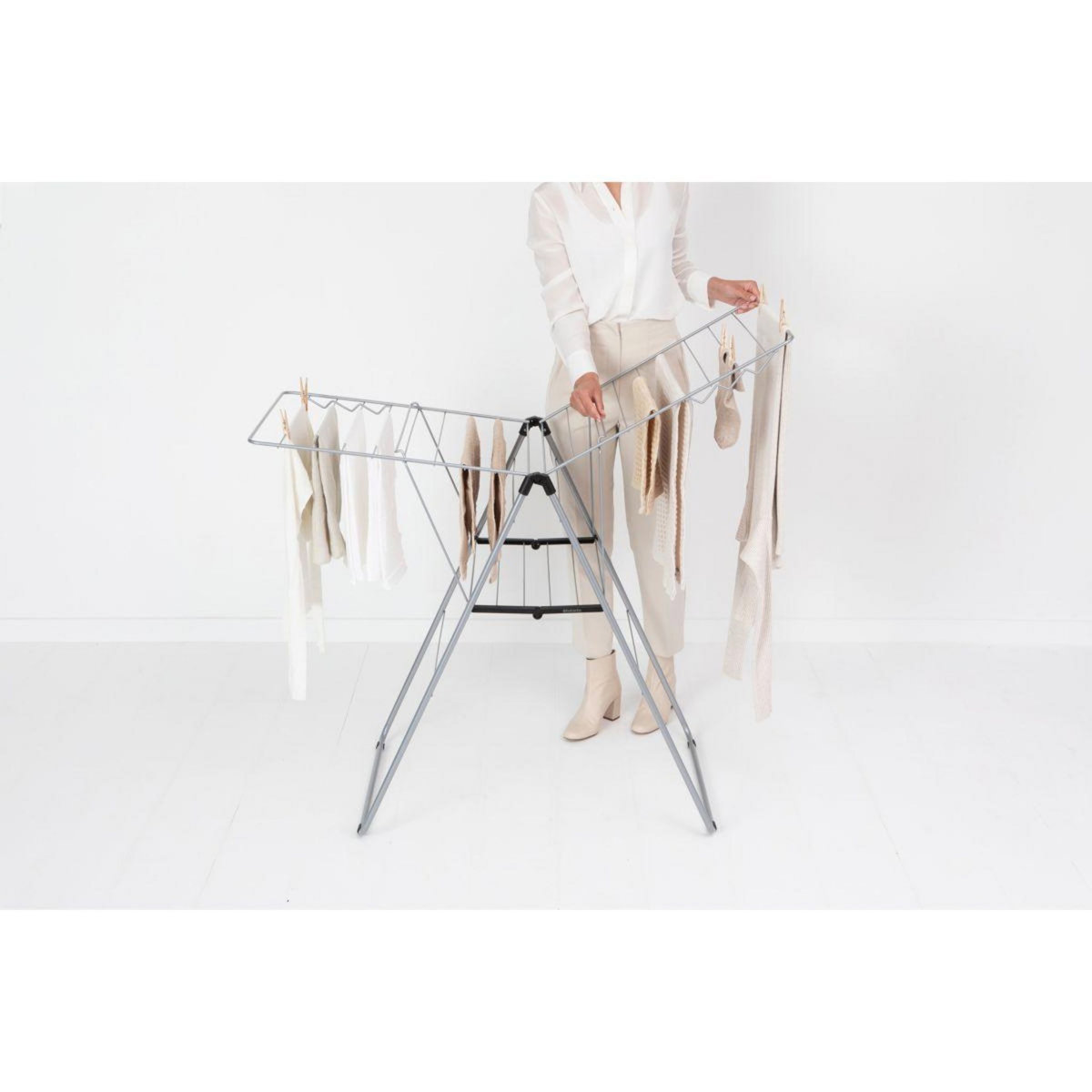 BRABANTIA Etendoir à linge Hang on 20m Metallic Grey