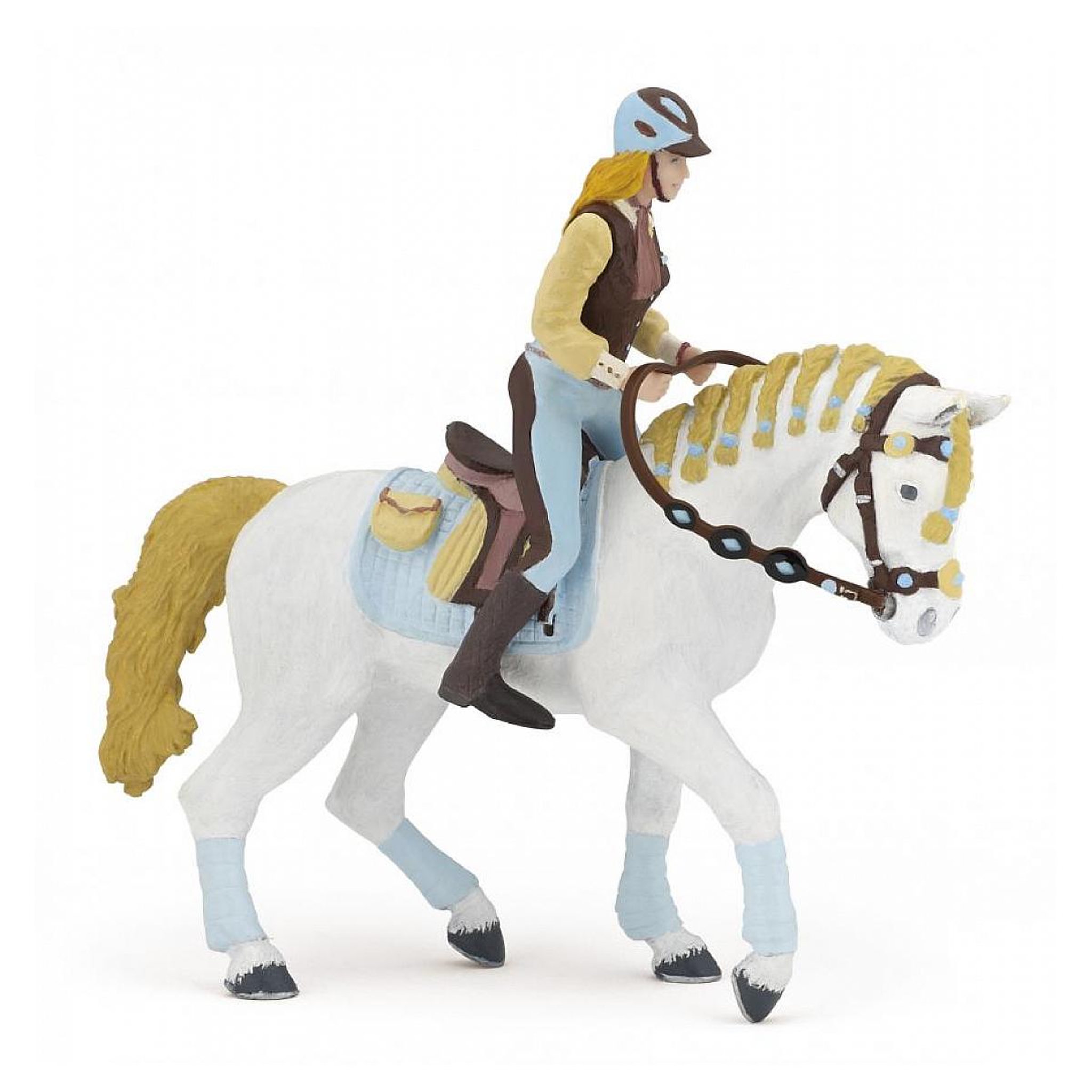 Voir la diapositive 2 : Papo 52009 Cavalière fashion bleue