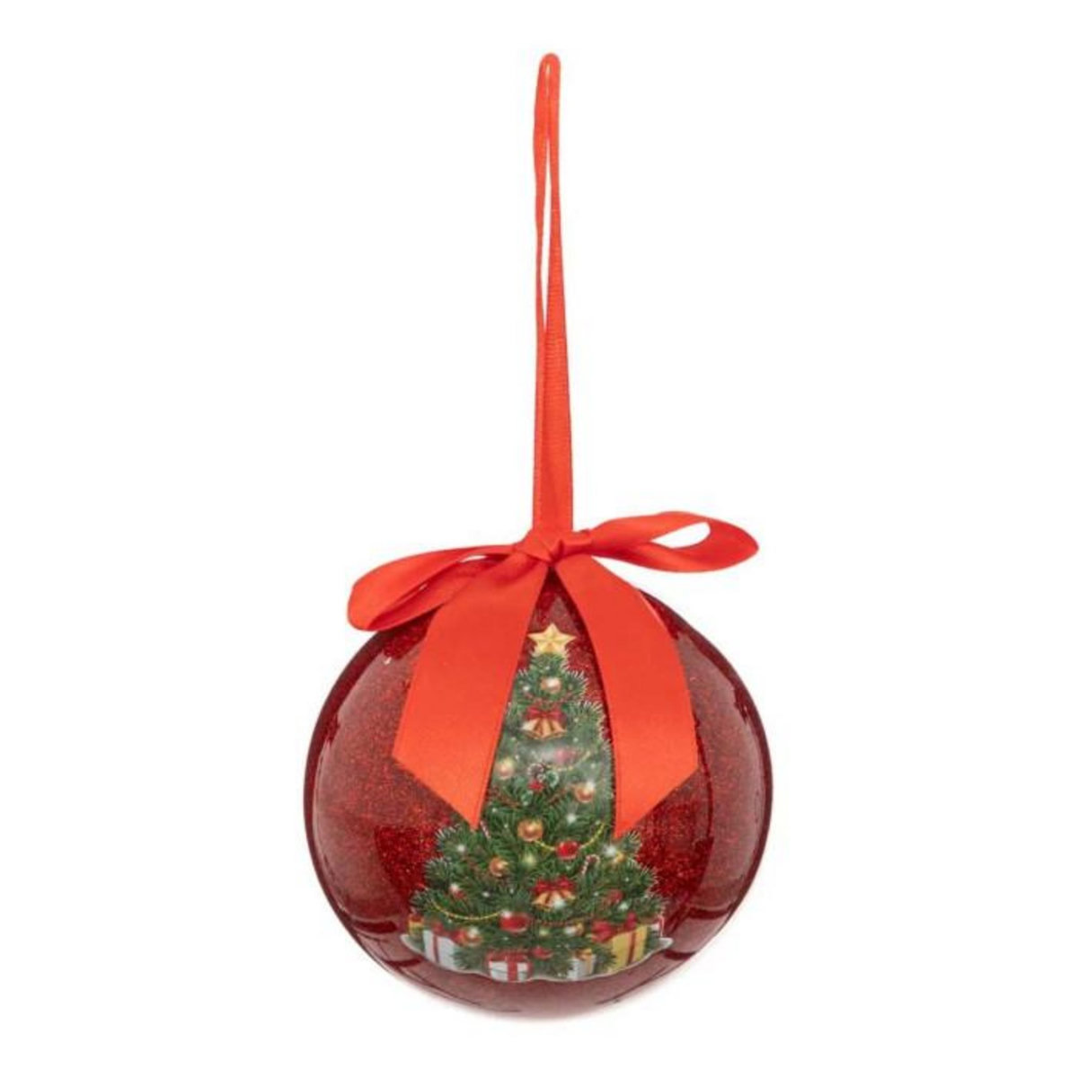 ATMOSPHERA Boule de Noël Déco  Soir de Noël  10cm Rouge