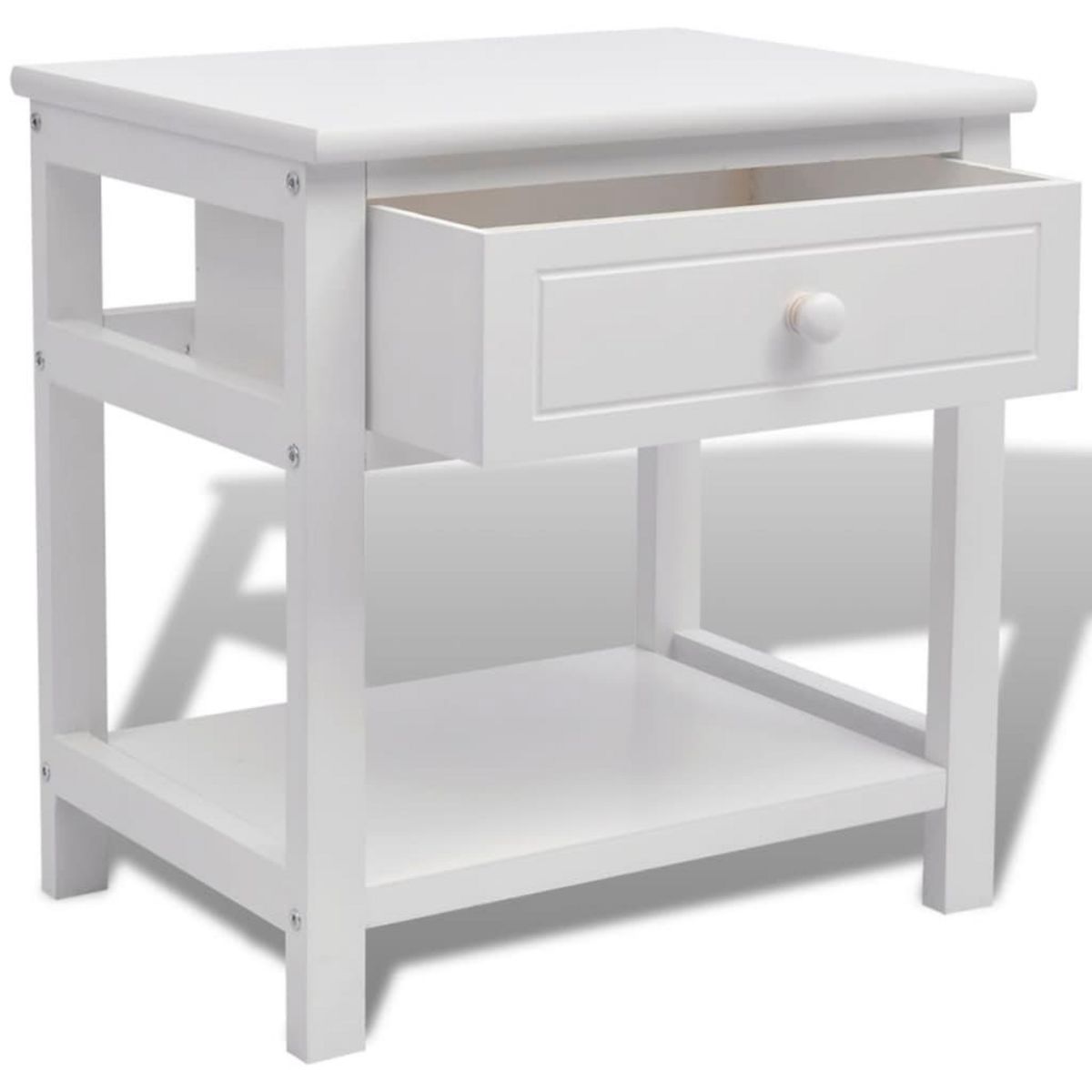 VIDAXL Table de chevet Bois Blanc