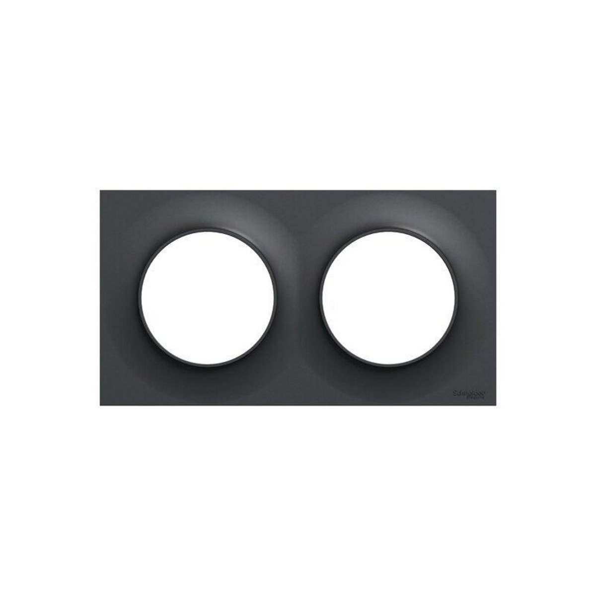 Schneider Electric Plaque double Odace Styl, SCHNEIDER ELECTRIC, anthracite