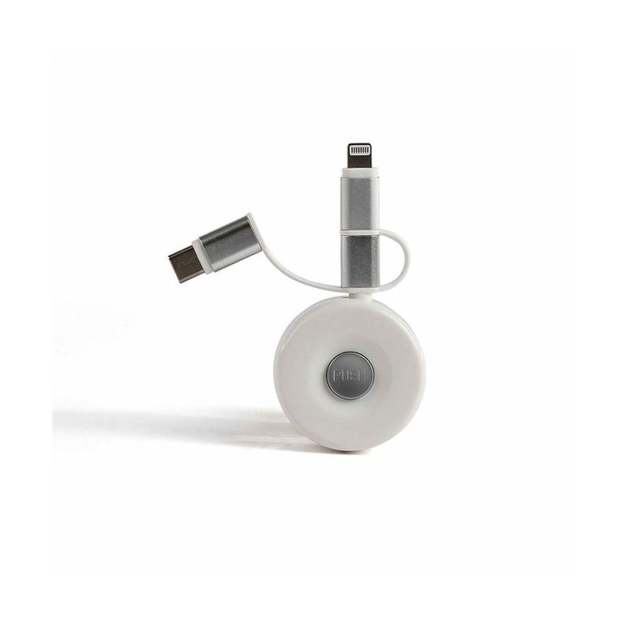 Voir la diapositive 3 : LIVOO Adaptateur allume-cigare TEA211 12/24 V vers 5 V 2 A avec câble rétractable 75 cm et connecteurs Lightning, USB-C et micro-USB