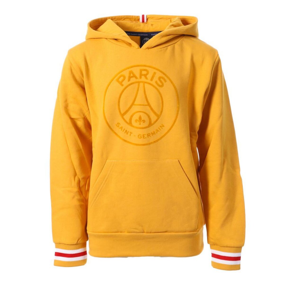 Sweat Capuche Logo Jaune Moutarde