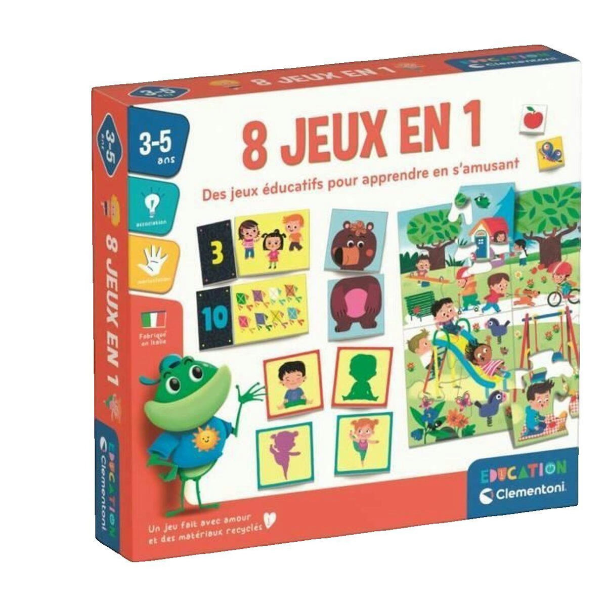 CLEMENTONI Coffret de jeux éducatif Clementoni 8 en 1