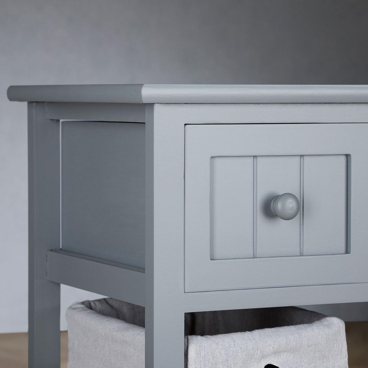 IDIMEX Table de chevet TALASI avec 1 tiroir et 2 paniers - En bois