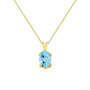 Voir la diapositive 1 : L'ATELIER D'AZUR Collier - Pendentif Or Jaune Topaze Bleue Ovale - Femme