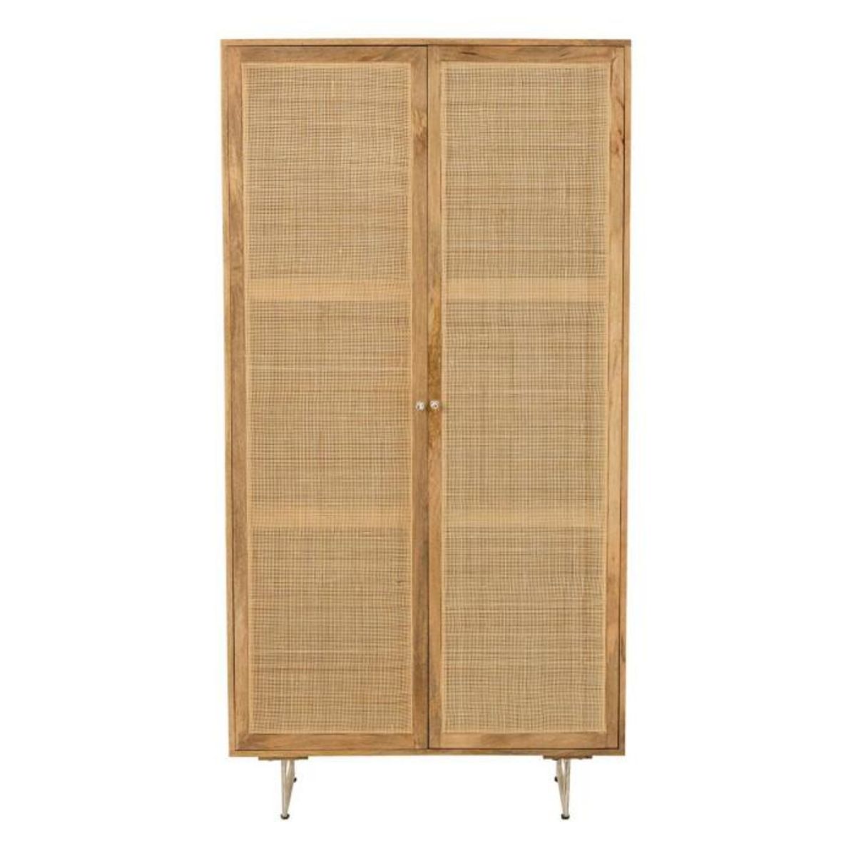 Paris Prix Armoire en Bois 2 Portes  Weaving  175cm Naturel