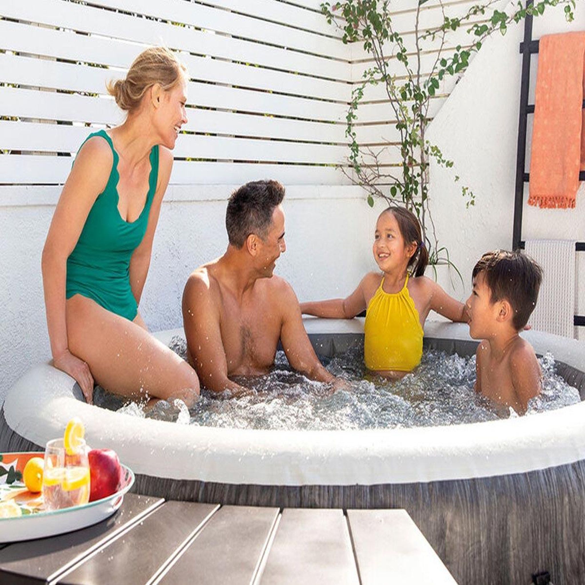 Voir la diapositive 6 : INTEX Spa gonflable purespa baltik rond bulles 6 places - intex