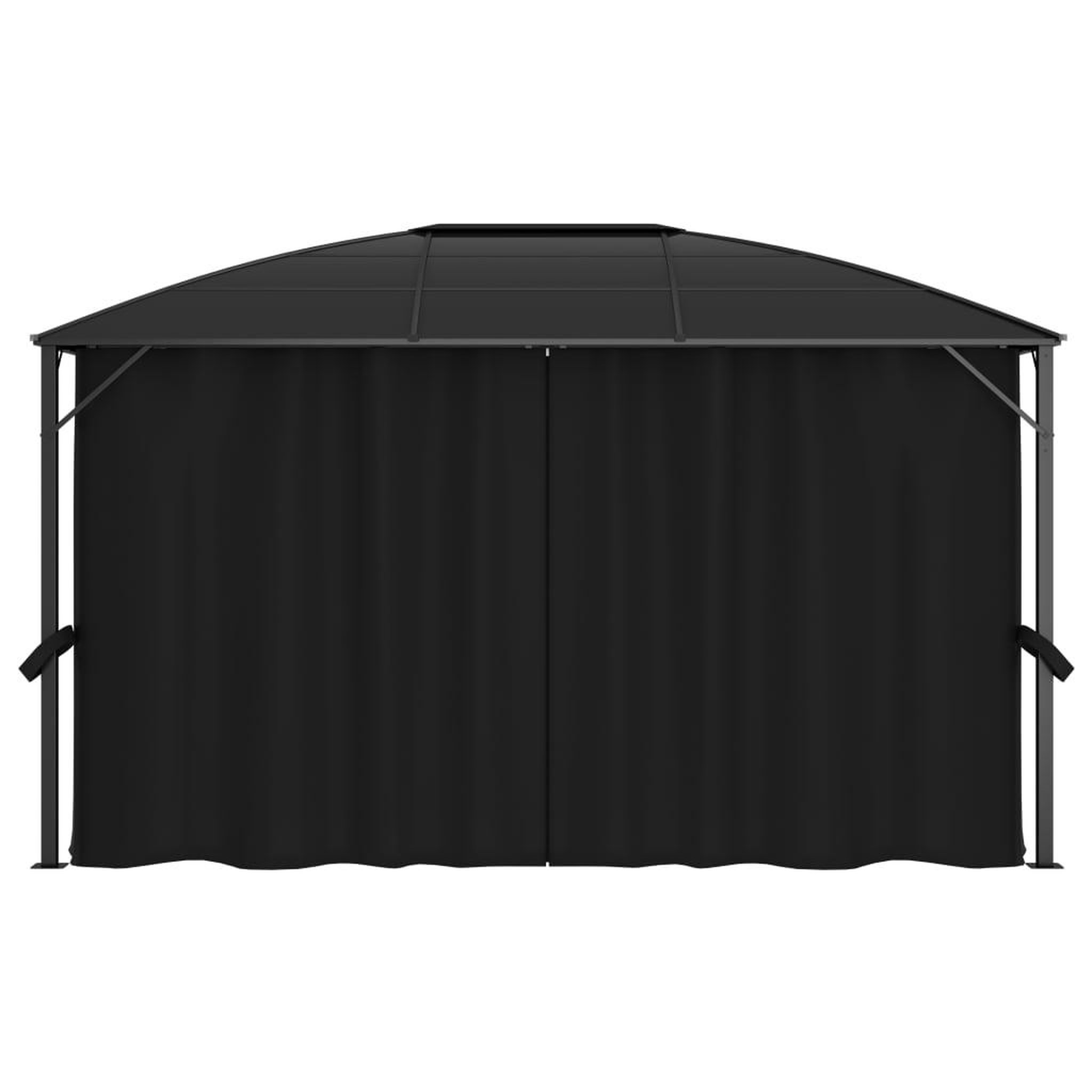 Voir la diapositive 2 : VIDAXL Tonnelle avec rideaux 400x300x265 cm Anthracite