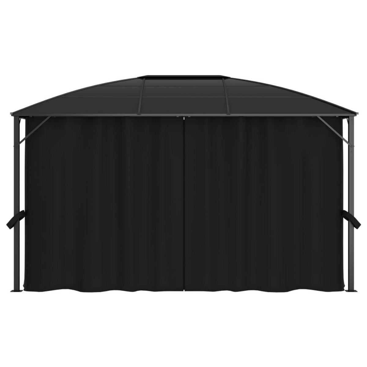 VIDAXL Tonnelle avec rideaux 400x300x265 cm Anthracite