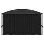 Voir la diapositive 2 : VIDAXL Tonnelle avec rideaux 400x300x265 cm Anthracite