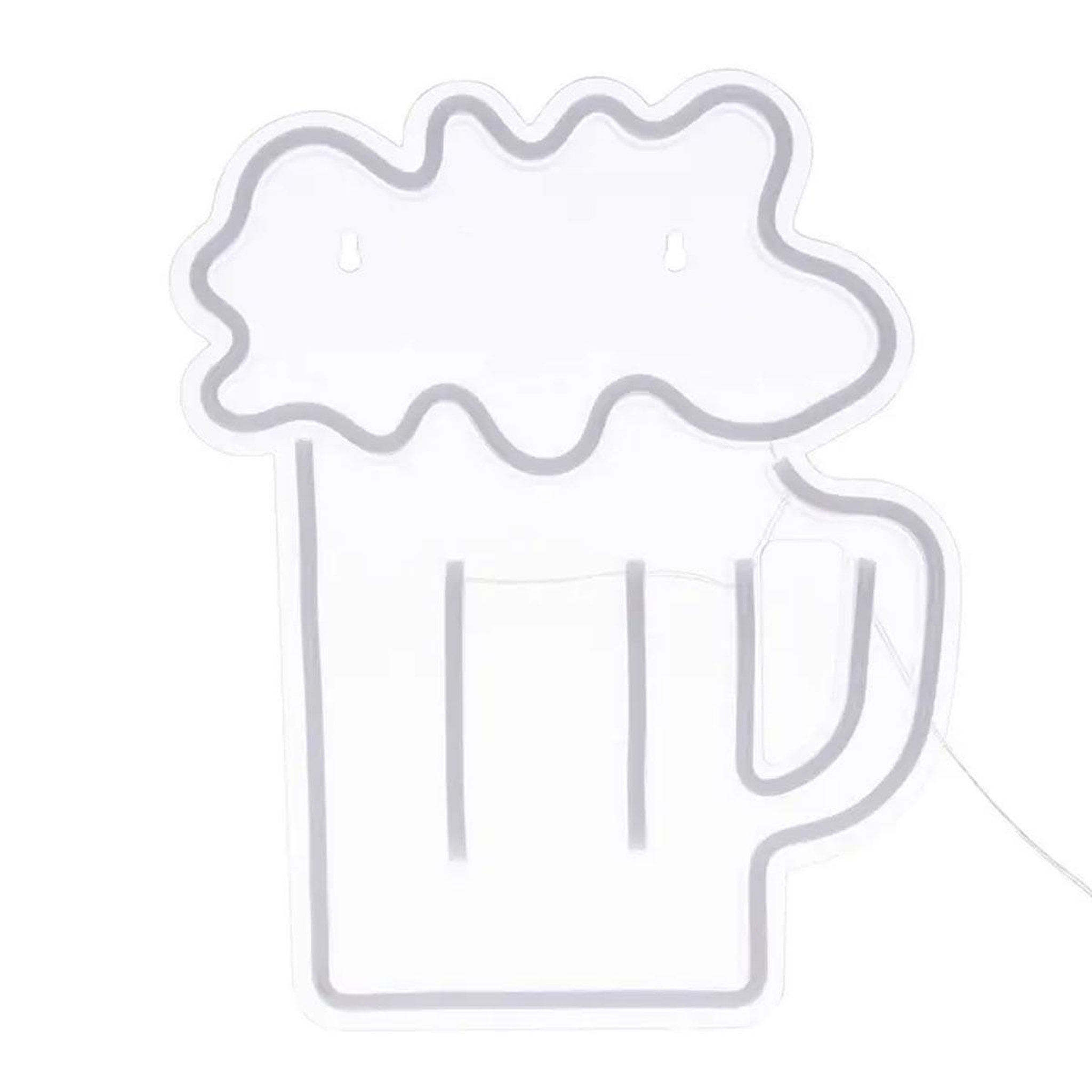 Voir la diapositive 2 : ATMOSPHERA Néon led murale  bière  35cm jaune