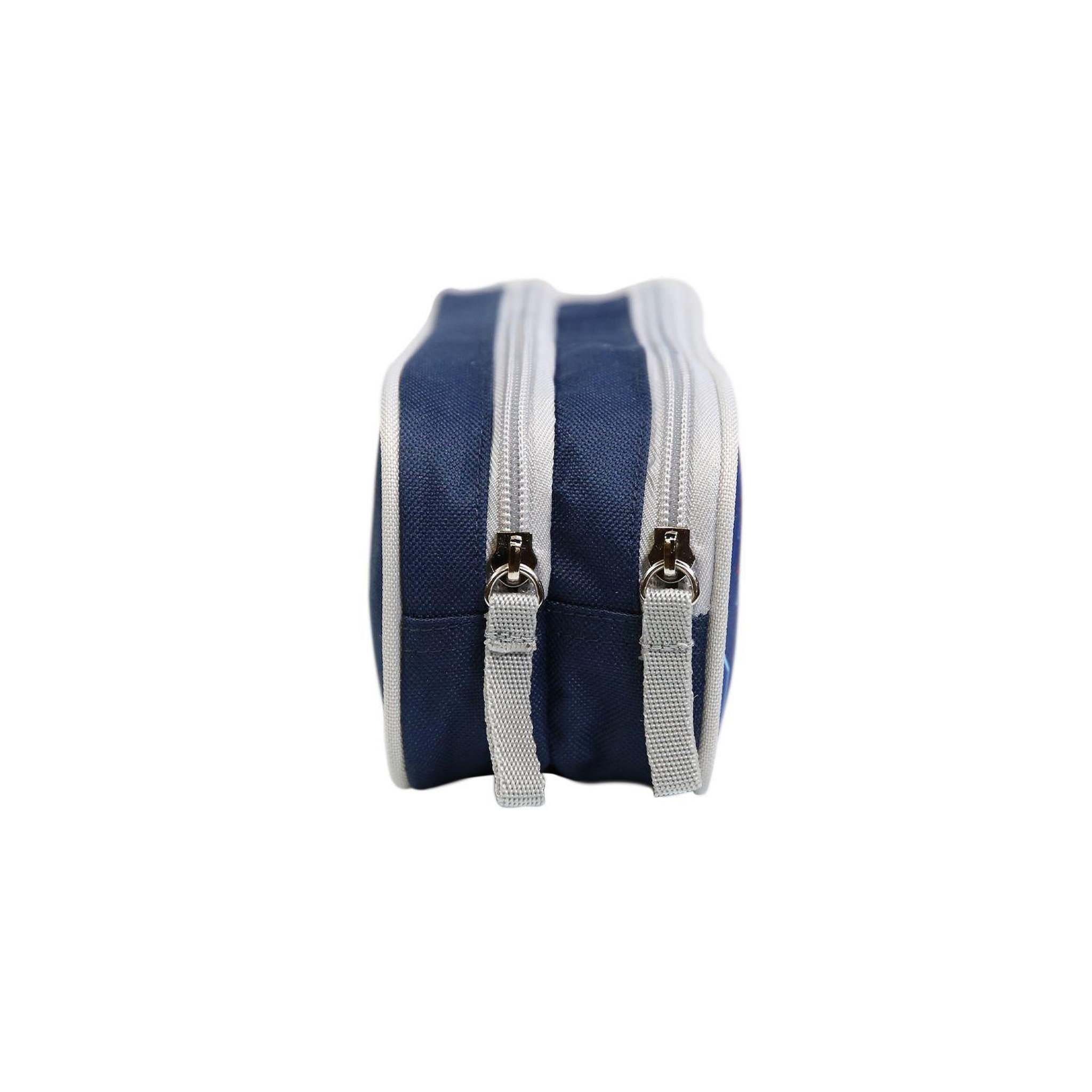 Voir la diapositive 3 : Bagtrotter Trousse scolaire 2 compartiments Phileas Football Bleue Bagtrotter