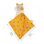 Voir la diapositive 3 : Kaloo Doudou Carre douceur Chat jaune - 18 cm