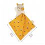 Voir la diapositive 3 : Kaloo Doudou Carre douceur Chat jaune - 18 cm