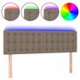 Voir la diapositive 2 : VIDAXL Tete de lit a LED Taupe 144x5x78/88 cm Tissu