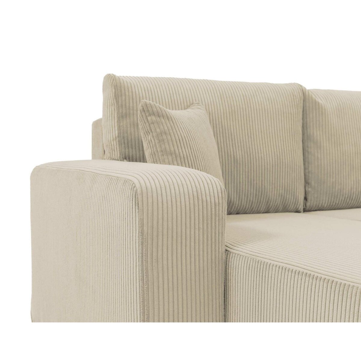 BEST MOBILIER Artemisa - canapé d'angle réversible 4 places - convertible avec coffre - en velours côtelé