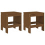Voir la diapositive 2 : VIDAXL Tabourets de jardin lot de 2 marron miel 40x36x45 cm pin massif