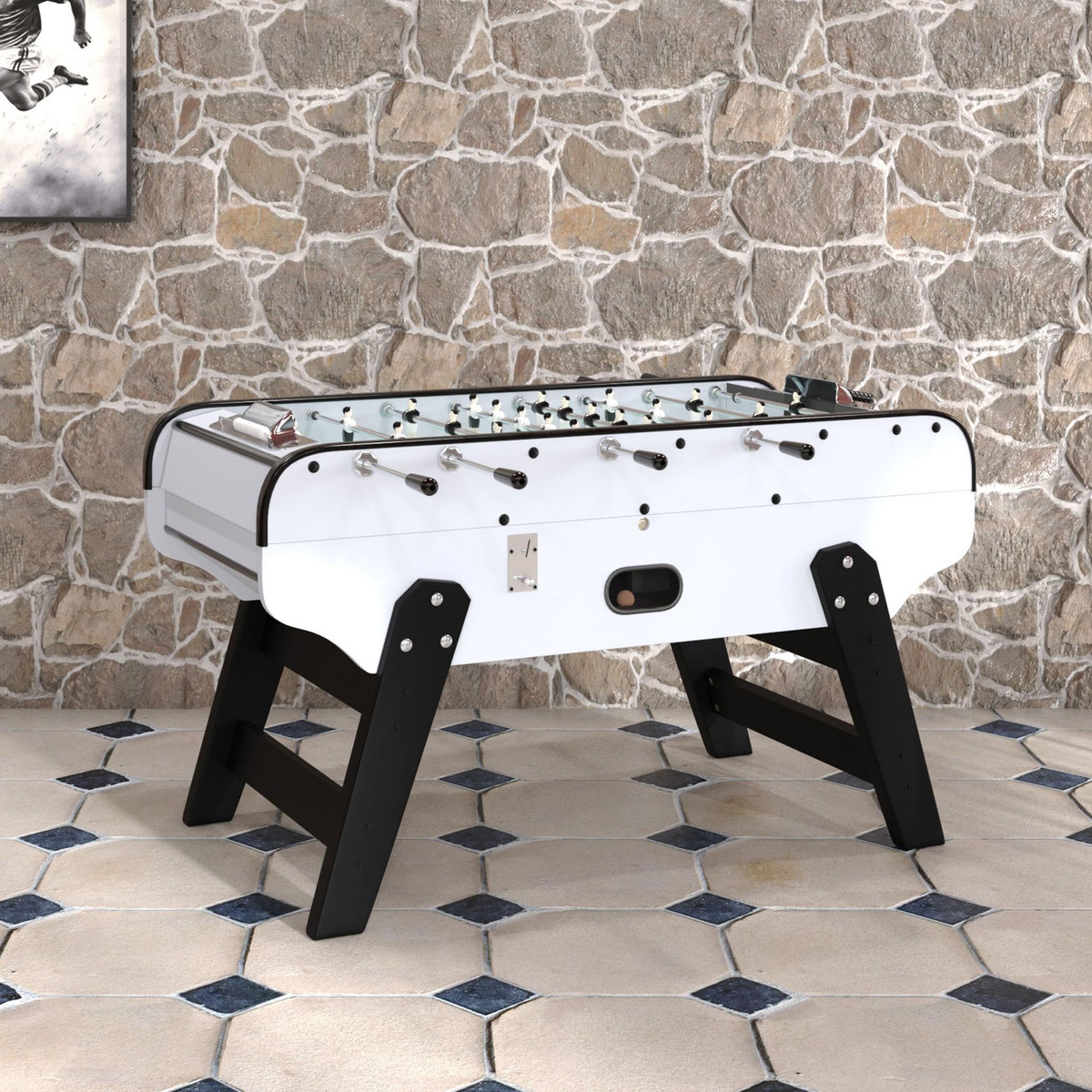 MISTER BABYFOOT Baby foot avec monnayeur en bois clair - Bistrot