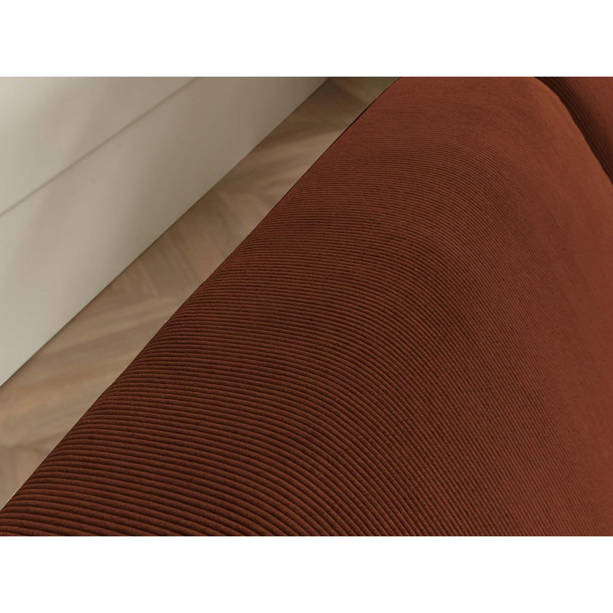 LISA DESIGN Malcom - canapé panoramique d'angle droit - en velours côtelé