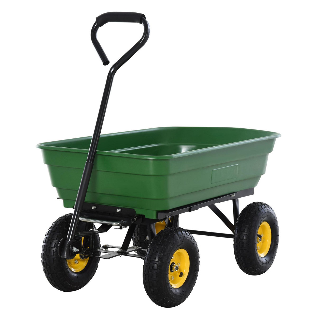 HOMCOM Chariot de jardin a main garden cart truck cuve basculante max. 200 Kg