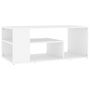 Voir la diapositive 2 : VIDAXL Table basse blanc 100x50x40 cm bois d ingénierie