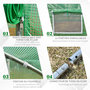 Voir la diapositive 5 : OUTSUNNY Serre tunnel grande taille 24 m² châssis tubulaire acier galvanisé renforcé 2,4 cm 12 fenêtres 1 porte vert