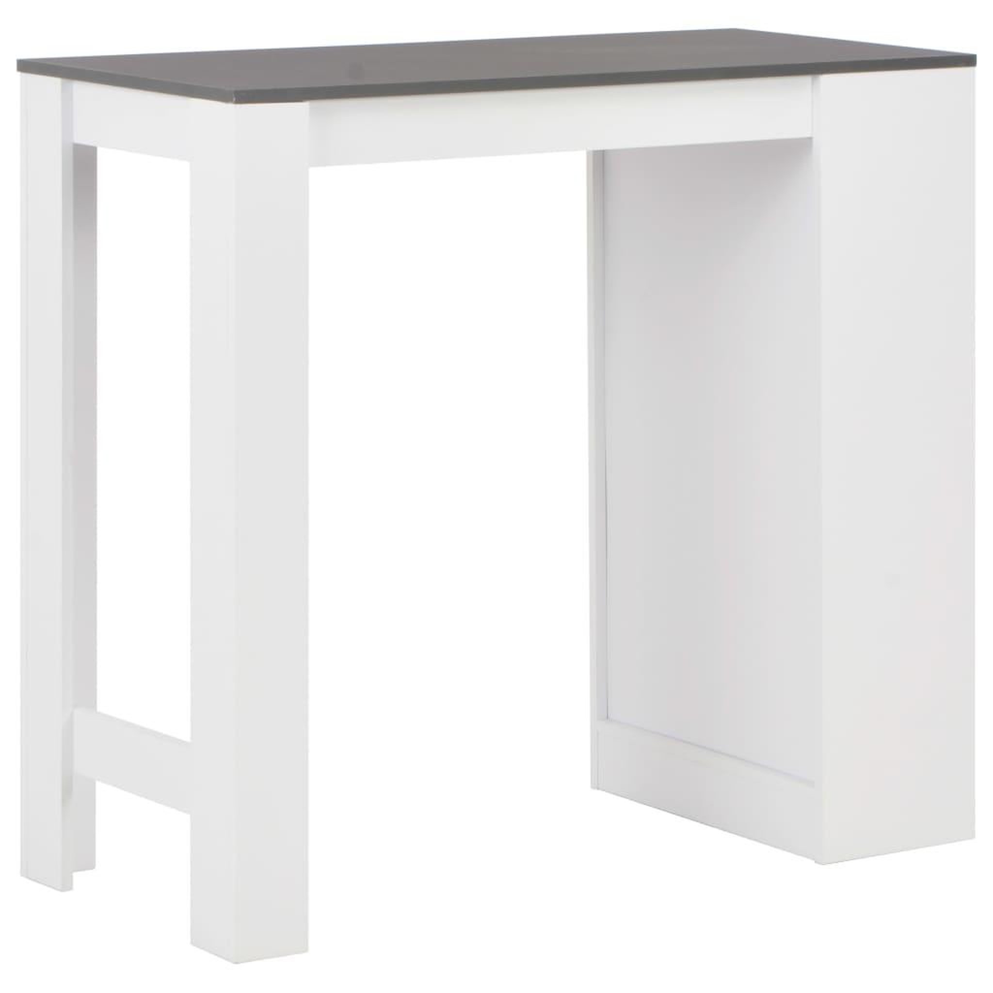 Voir la diapositive 3 : VIDAXL Table de bar avec etagere Blanc 110x50x103 cm