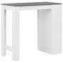 Voir la diapositive 3 : VIDAXL Table de bar avec etagere Blanc 110x50x103 cm