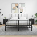 VIDAXL Tables de chevet 2 pcs noir 40x35x47,5 cm bois d'ingenierie