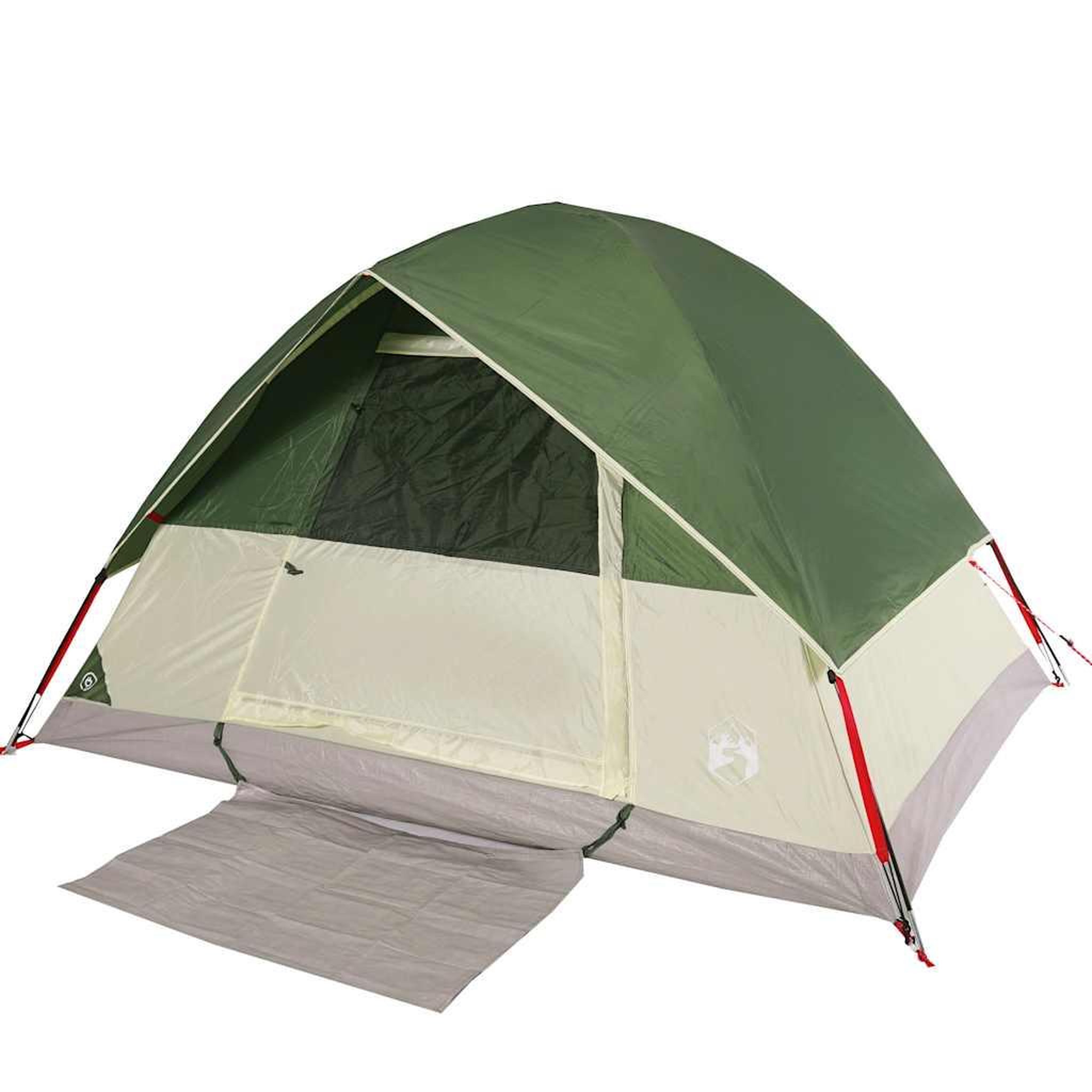 Voir la diapositive 4 : VIDAXL Tente de camping a dome 4 personnes vert impermeable