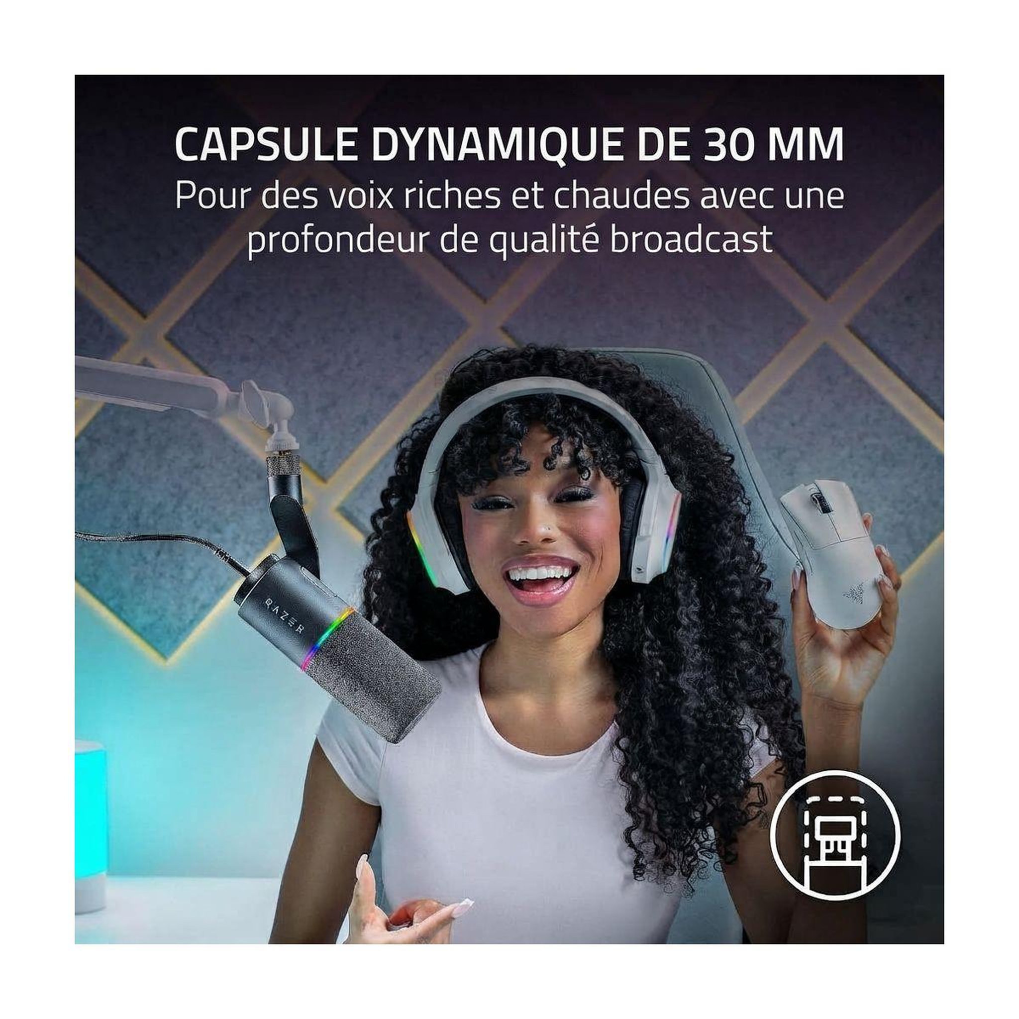 Voir la diapositive 3 : Razer Micro Gamer SEIREN V3 PRO NOIR