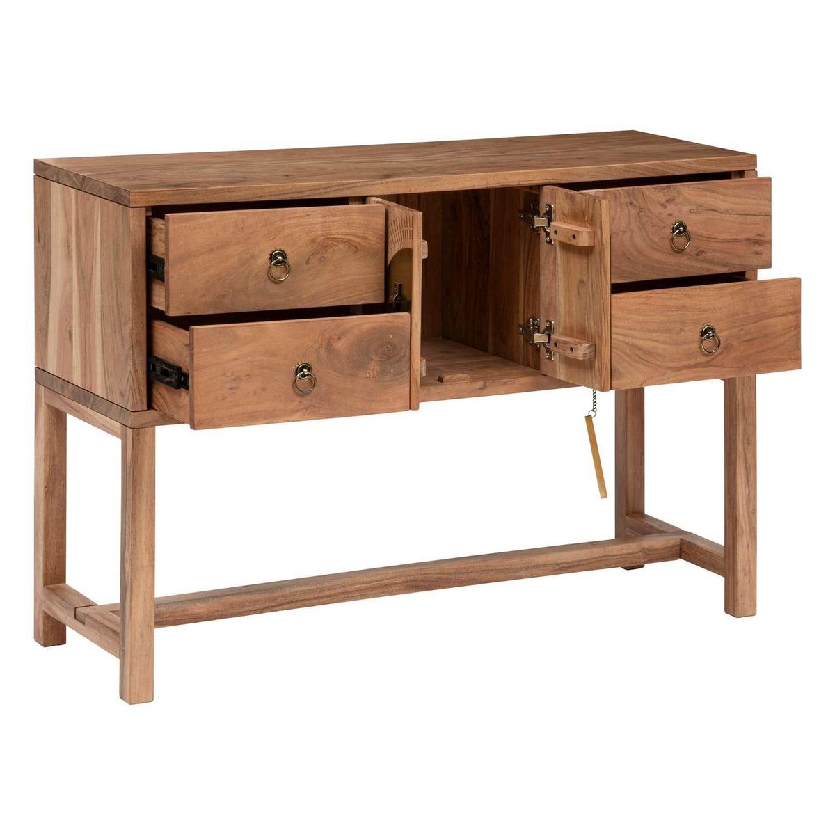 ATMOSPHERA Console 2 portes et 4 tiroirs en bois JILING - Marron