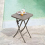 Voir la diapositive 2 : HESPERIDE Table d'appoint carrée pliante Greensboro Café - 40 x 40 cm - Hespéride