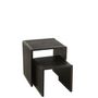 Voir la diapositive 5 : Paris Prix Lot de 2 Tables Basses en Bois  Teck  50cm Noir