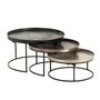 Voir la diapositive 1 : Paris Prix Lot de 3 Tables Gigognes  Gold  80cm Noir