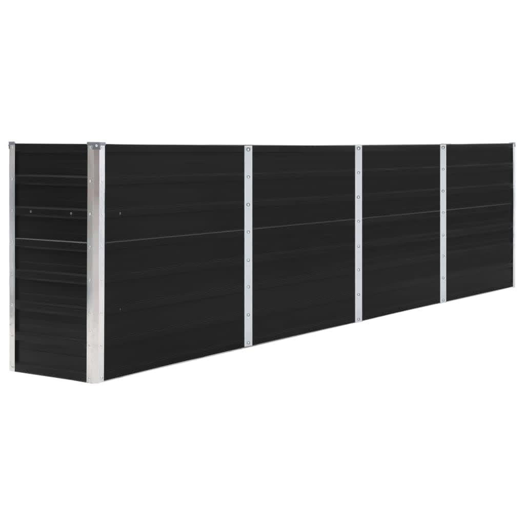 Voir la diapositive 1 : VIDAXL Jardiniere 320x40x77 cm Acier galvanise Anthracite