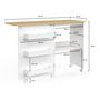 Voir la diapositive 6 : ID MARKET Table de couture pliable à roulettes Meuble pour Machine à Coudre avec 4 étagères