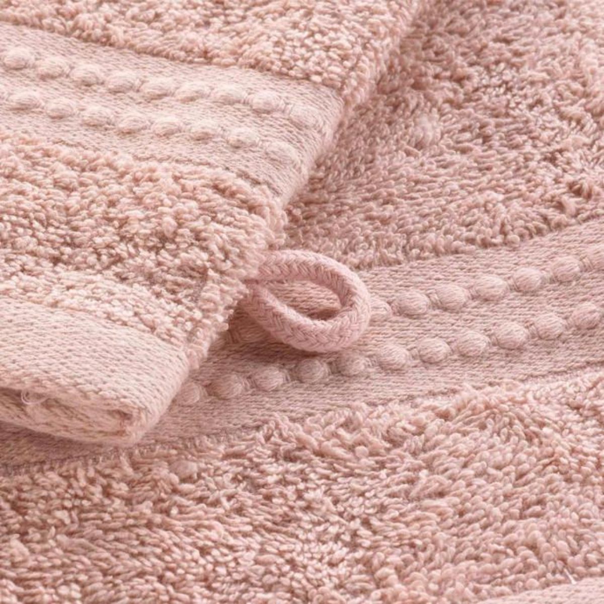 Paris Prix Lot de 2 Gants de Toilette  Excellence  15x21cm Rose Blush