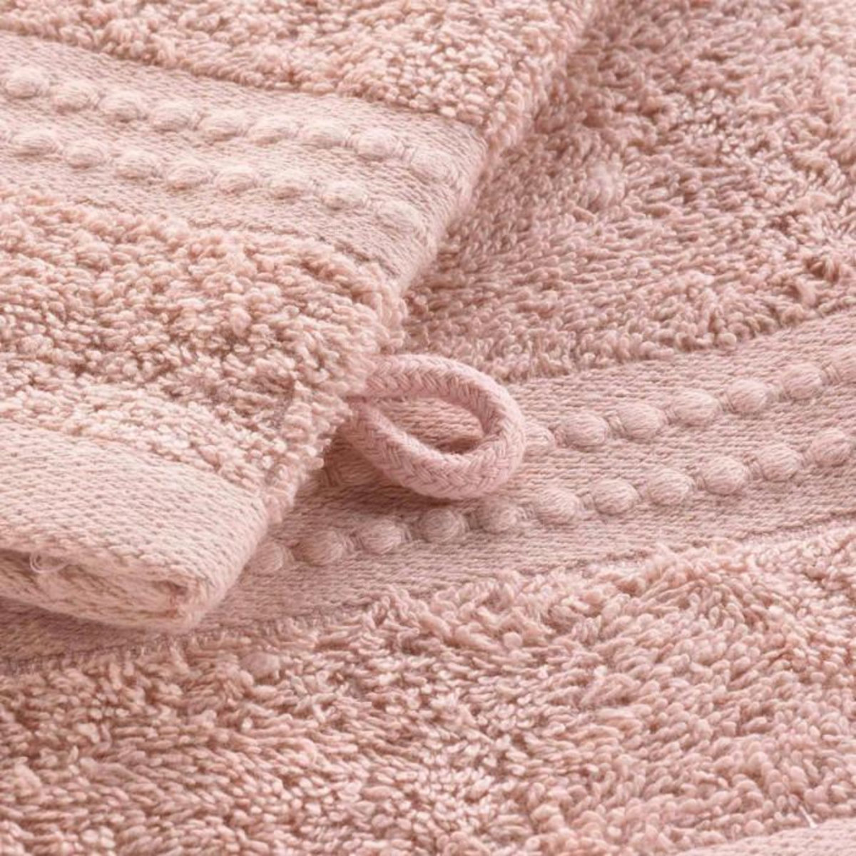 Paris Prix Lot de 2 Gants de Toilette  Excellence  15x21cm Rose Blush