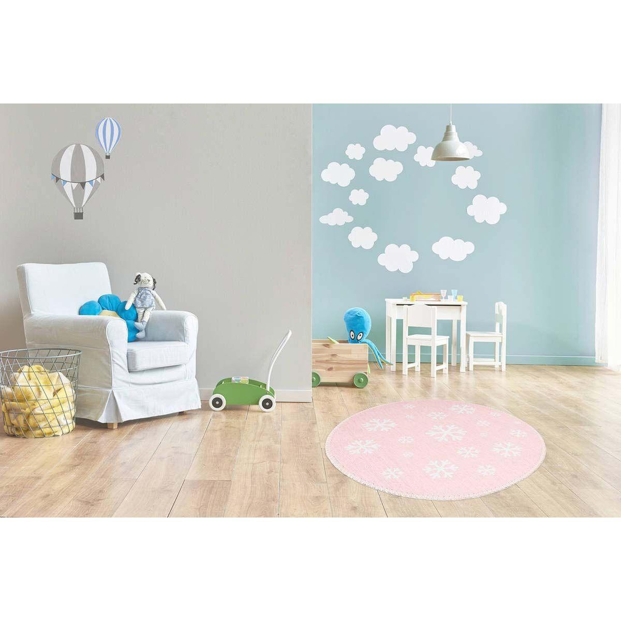 Voir la diapositive 6 : Paris Prix Tapis rond enfant imprimé  bambini viii  160cm rose