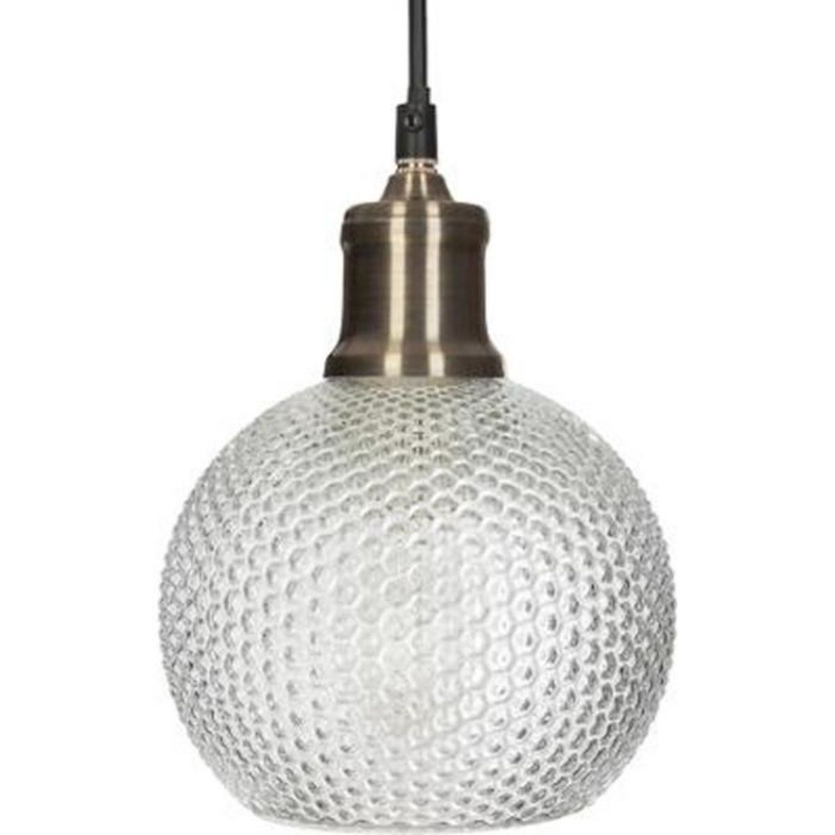 Paris Prix Lampe Suspension Boule en Verre  Iris  19cm Or