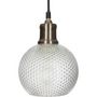Voir la diapositive 2 : Paris Prix Lampe Suspension Boule en Verre  Iris  19cm Or