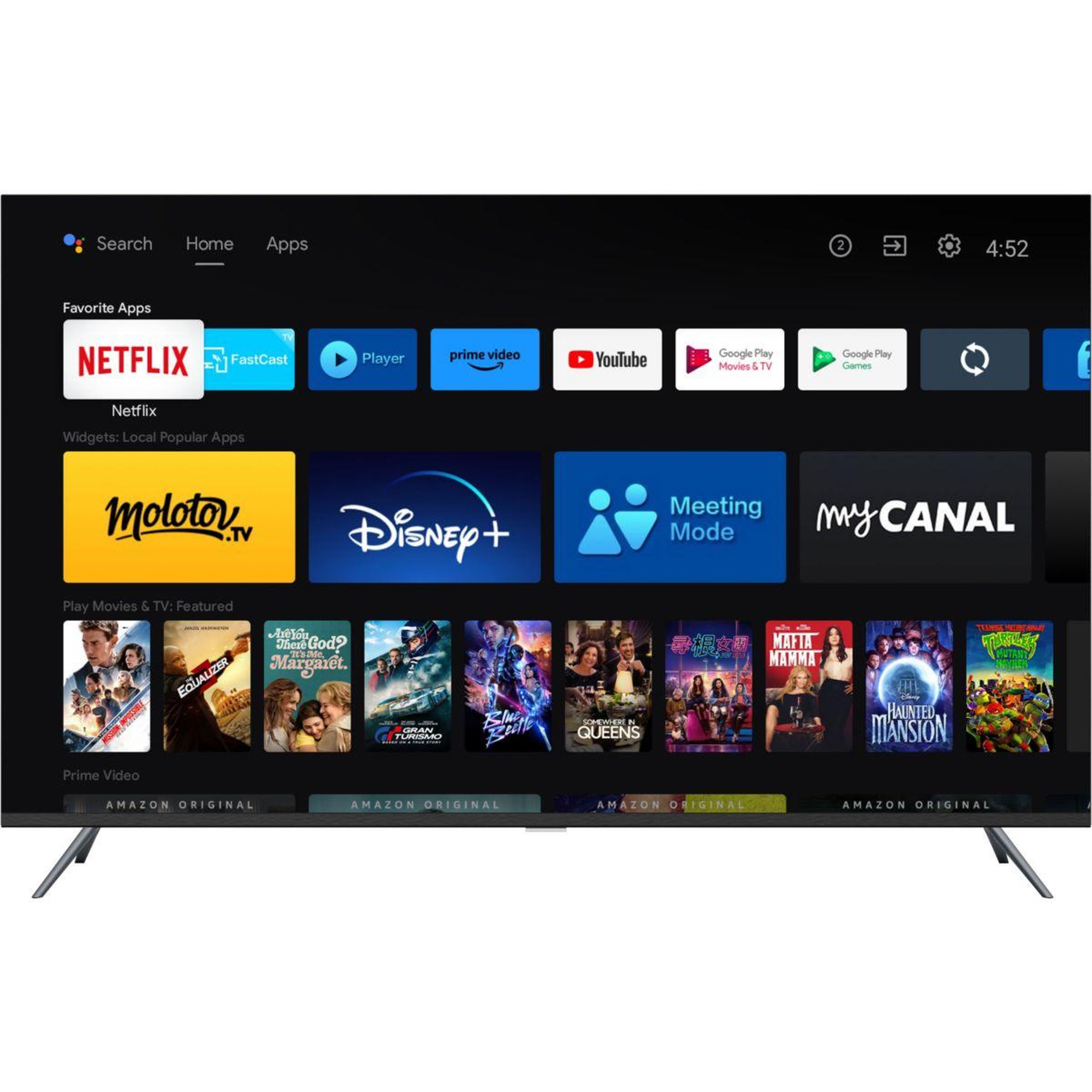 Voir la diapositive 1 : ESSENTIEL B TV LED 43UHD-A9000 Android TV