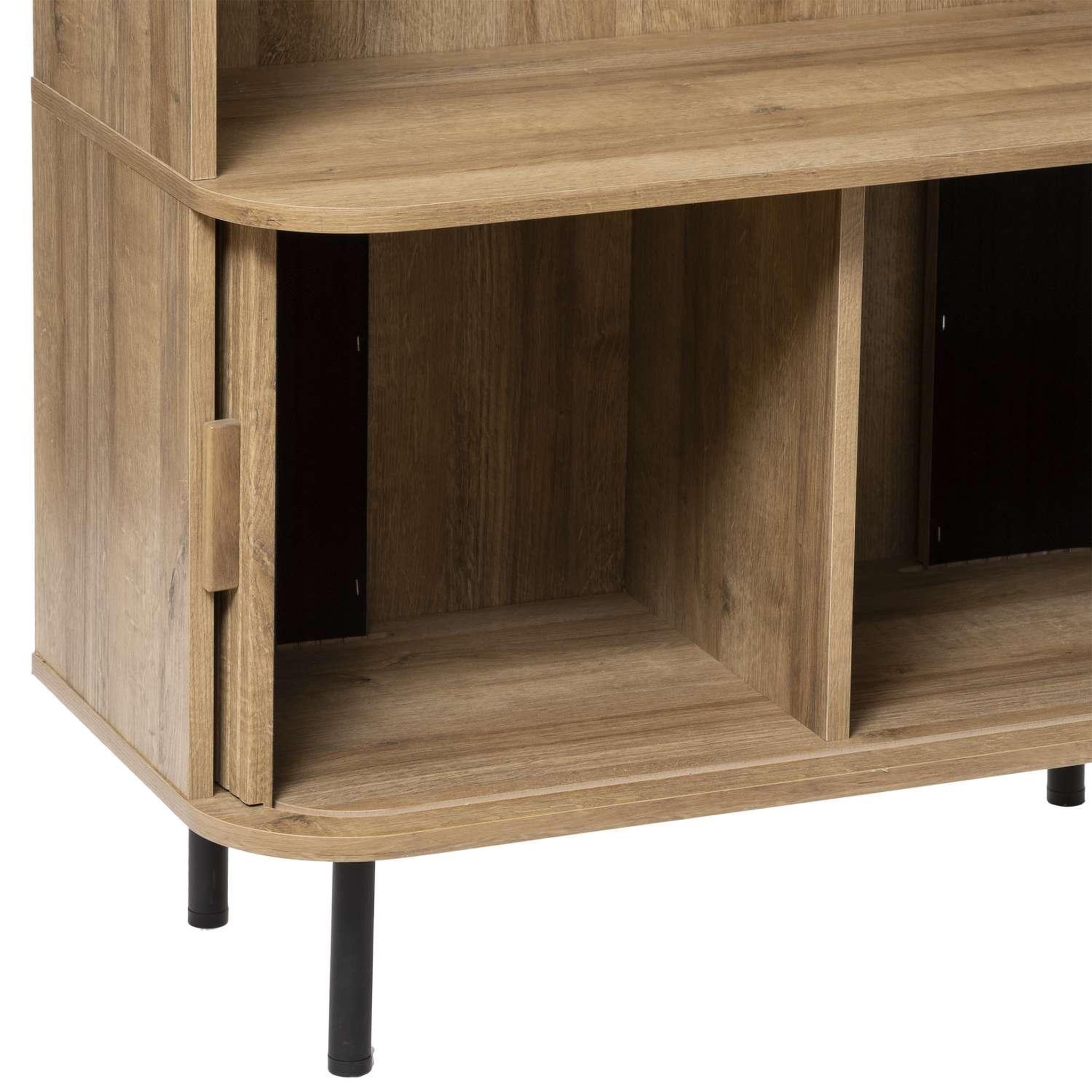 Voir la diapositive 4 : ATMOSPHERA Bibliothèque 2 portes colva en bois - marron