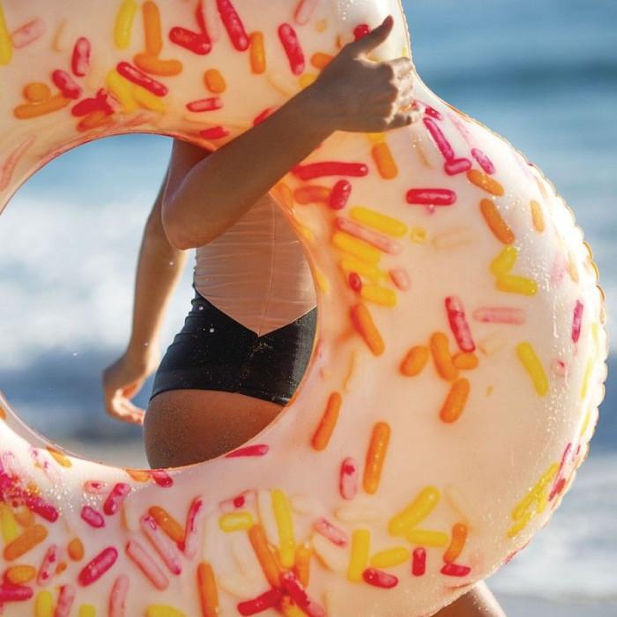 Voir la diapositive 2 : INTEX Bouée Gonflable Cœur  Donut  94cm Multicolore