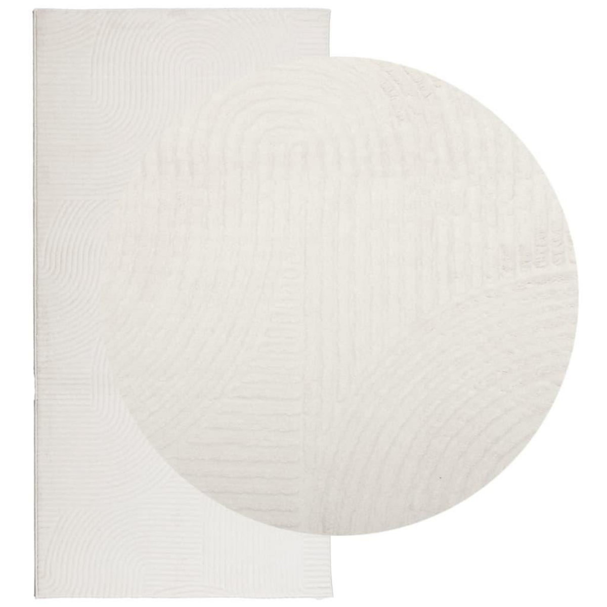 VIDAXL Tapis IZA poils courts style scandinave creme 100x200 cm