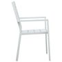 Voir la diapositive 4 : VIDAXL Chaises de jardin lot de 4 Blanc PEHD Aspect de bois